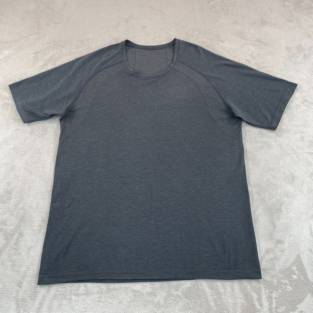 Lululemon Metal Vent Tech T Shirt Men 2XL Charcoal Grey Performance Gym Active‎